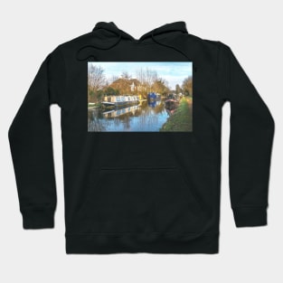 Narrowboats At Aldermaston Hoodie